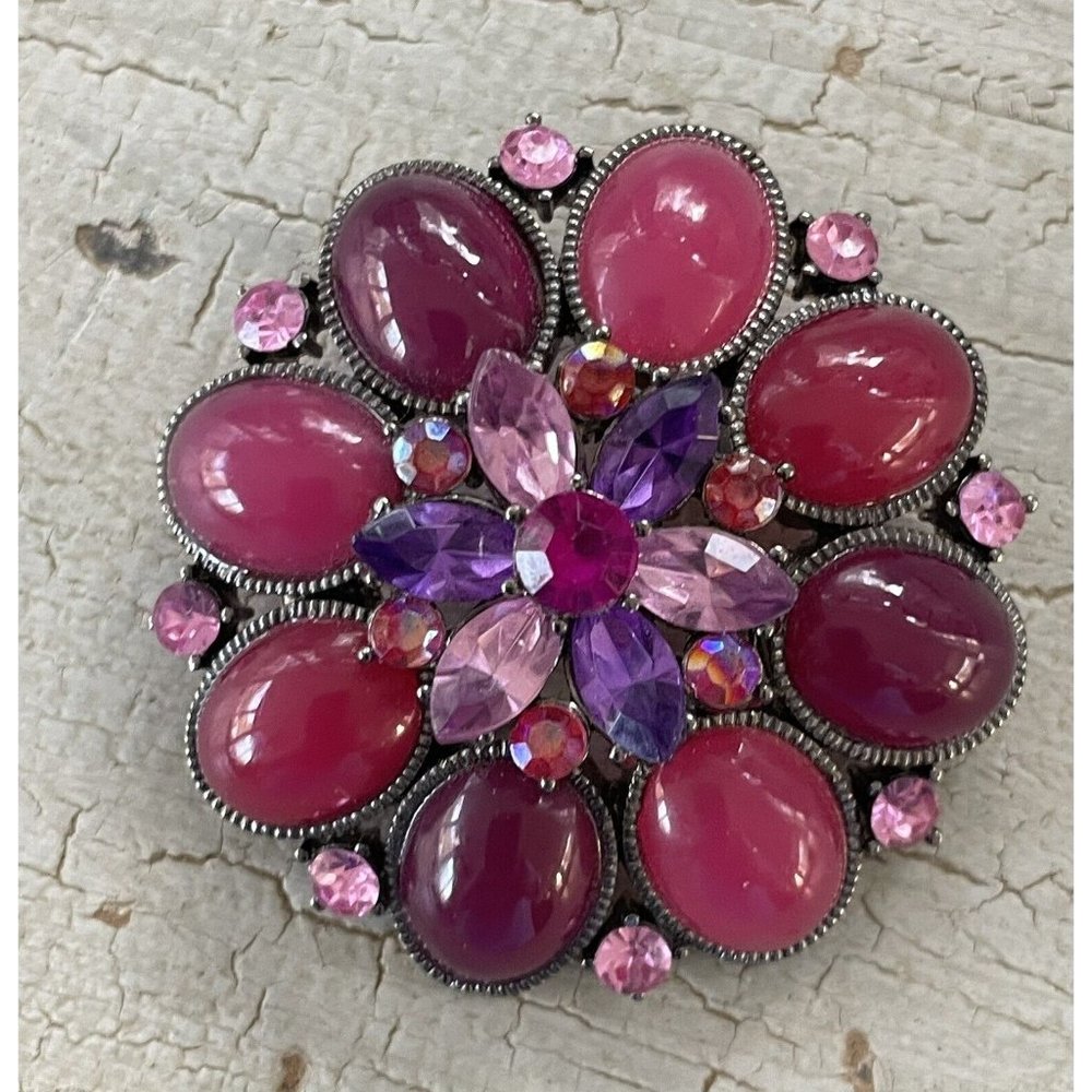Pink Stone Pendant Barbie Core Estate Jewelry